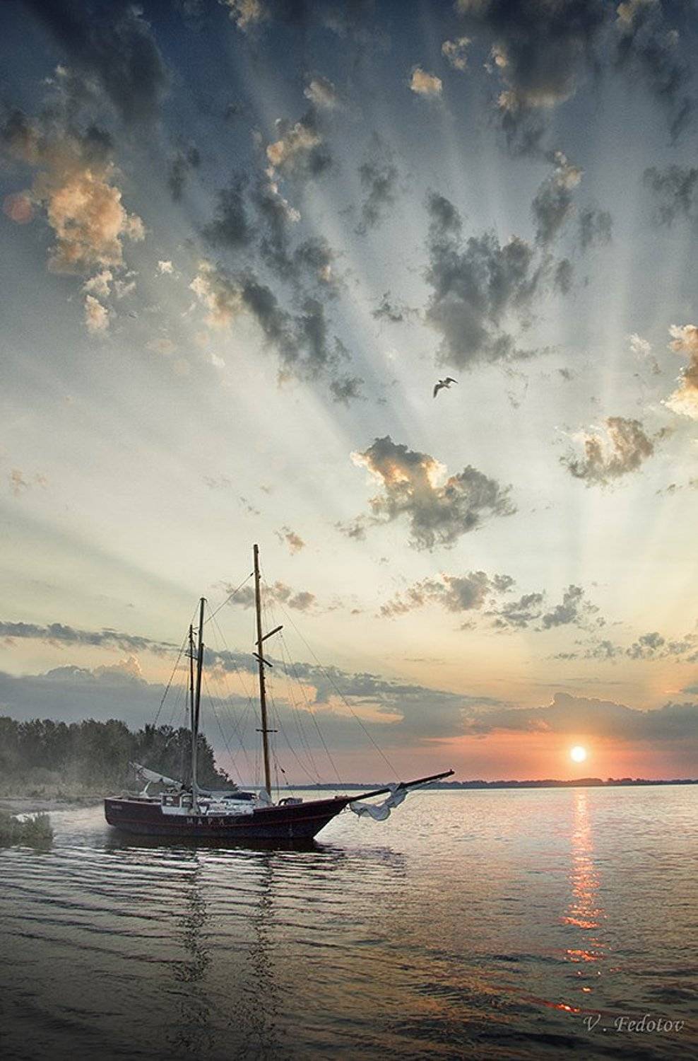 Волга, Восход солнца, Яхта, Федотов Вадим(Vadius)