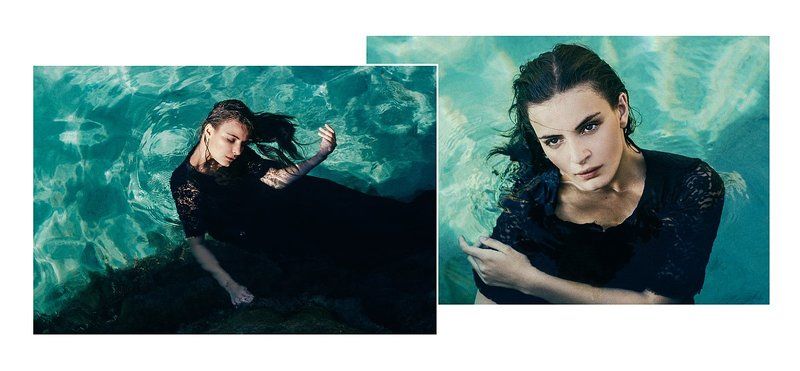 Beauty, Blue, Eyes, Genre, Girl, Portrait, Sea, Underwater, Water, Взгляд, Глаза, Голубой, Девушка, Крым, Модель, Море, Портрет, Портрет девушки, Портфолио, Синий, Фиолент, Цвет, Черное море Deep sea фото превью