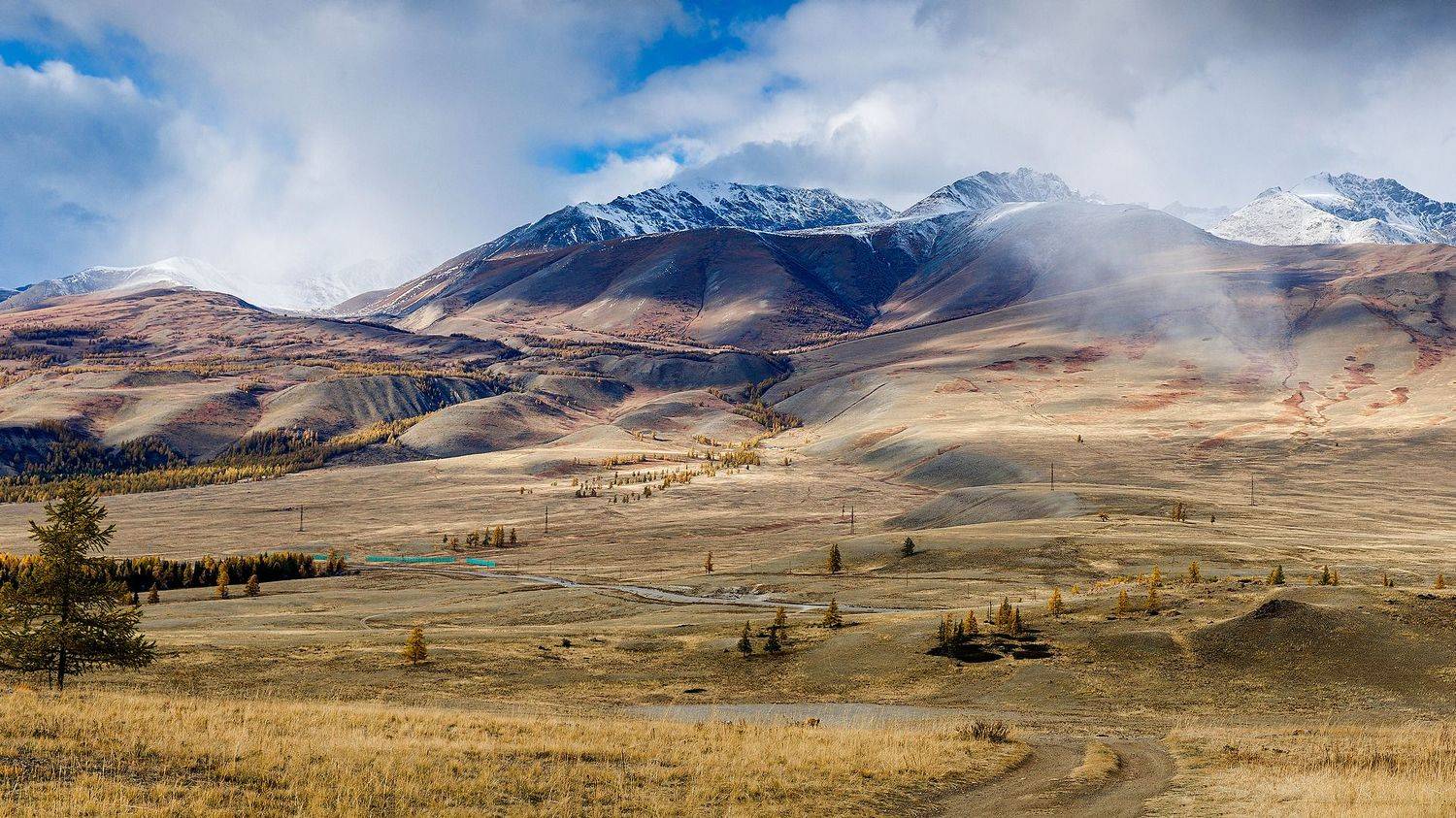 Пейзаж, горы, облака, осень, Горный Алтай, Александр Потапов