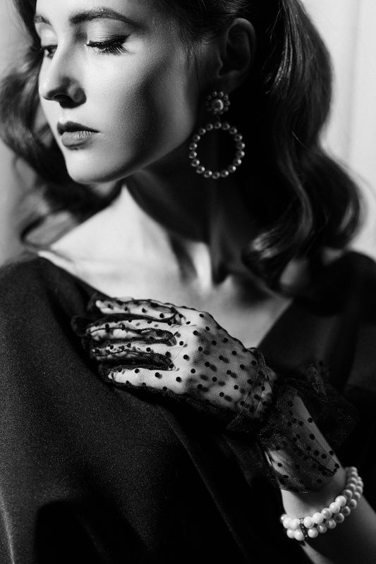 bw, retro, portrait, film Карина. Old Hollywood фото превью