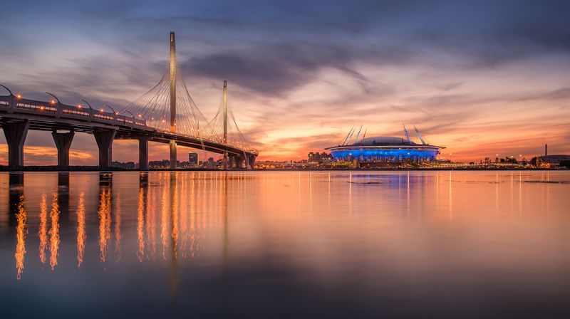 петербург, закат, рассвет, модерн Современные доминанты.. фото превью