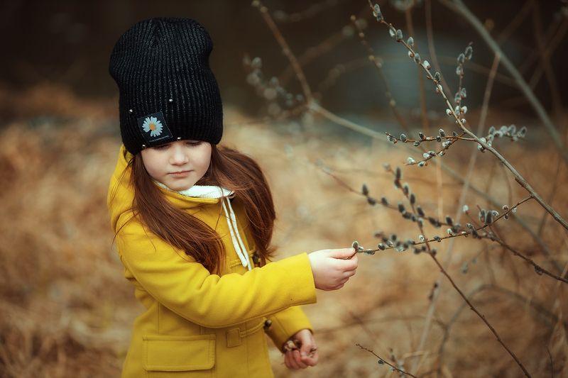 детская, ребенок, дети, fineart, стилизация, зонт, парк, прогулка Желтое настроение фото превью