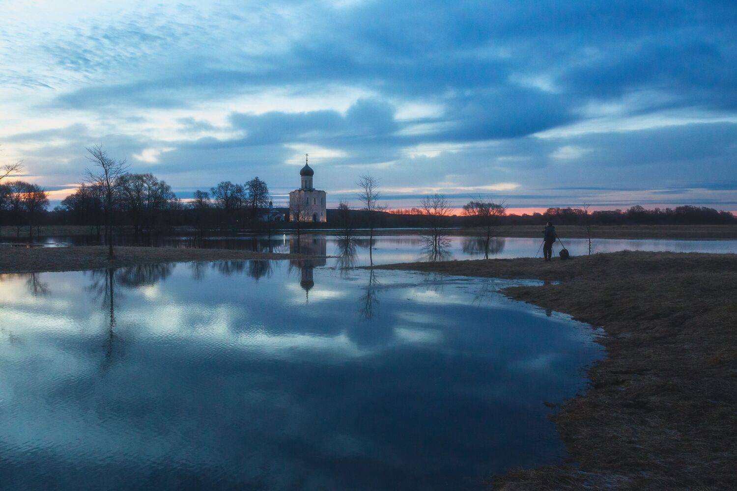 покрова, нерль, разлив, половодье, природа, Боголюбово, Покрова на Нерли, пейзаж, рассвет, Россия, Мартыненко Дмитрий