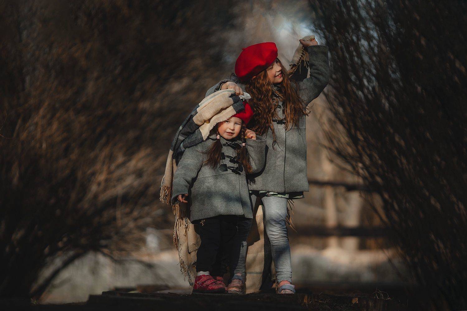 дети, прогулка, парк, весна, берет, Тимохина Юлия