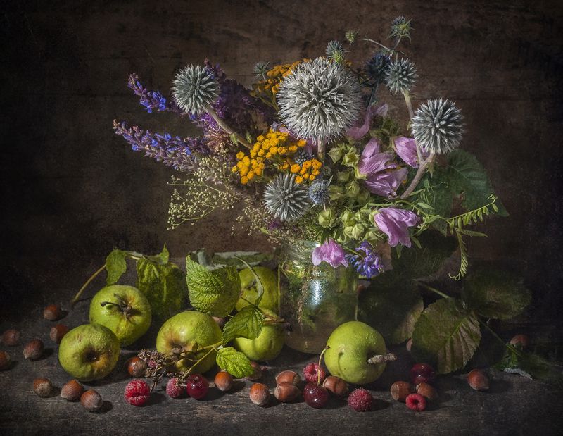 лето,цветы,фрукты Летний микс фото превью