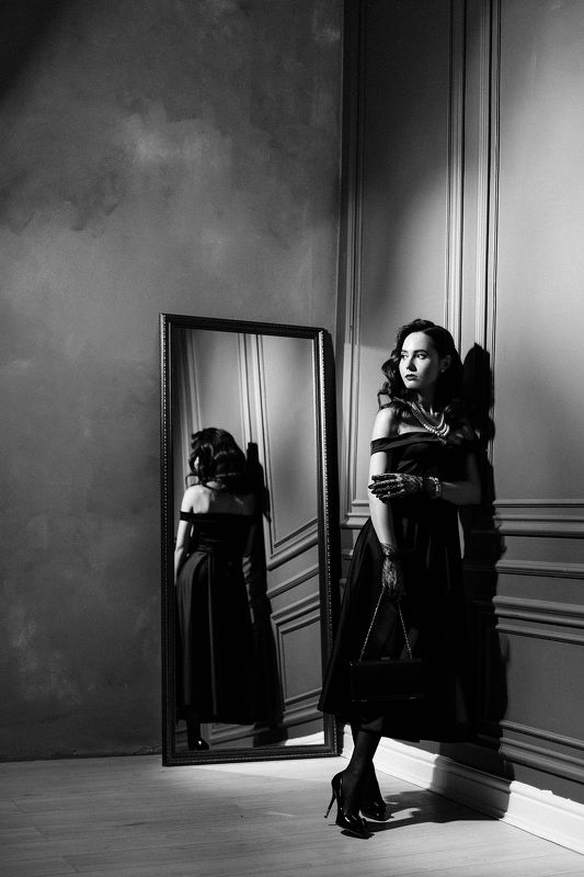 bw, retro, portrait, film Карина. Old Hollywood фото превью