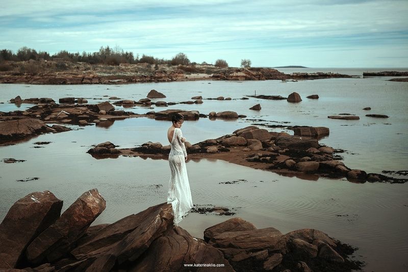 solitude, one, lonely, loneliness, white, bride, lady, woman, feeling,  Solitude фото превью
