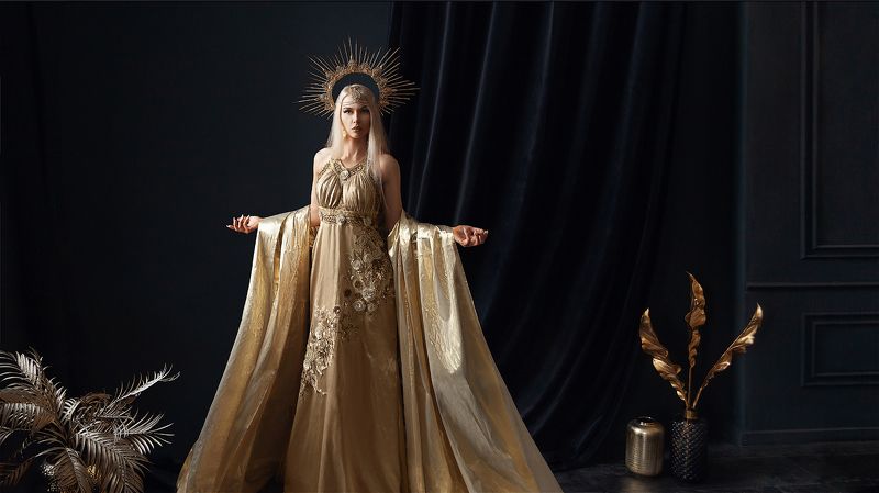 woman, body, light, natural, gold  фото превью