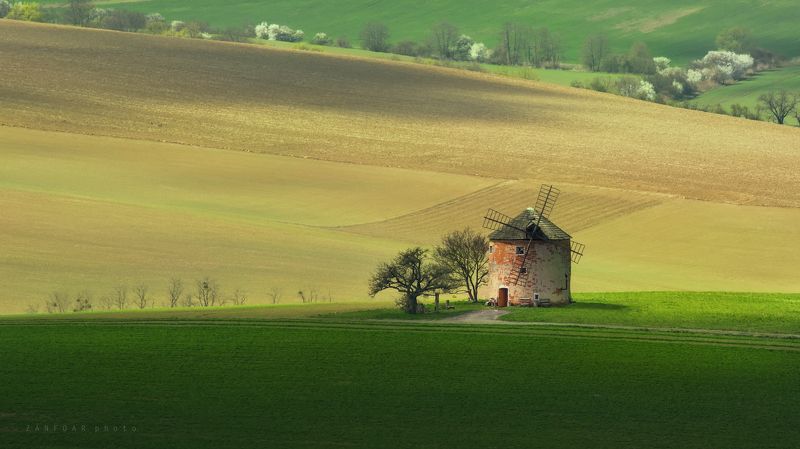 весна ,mоравиa,zanfoar,czech republic,ветряная мельница Весна в Моравии фото превью