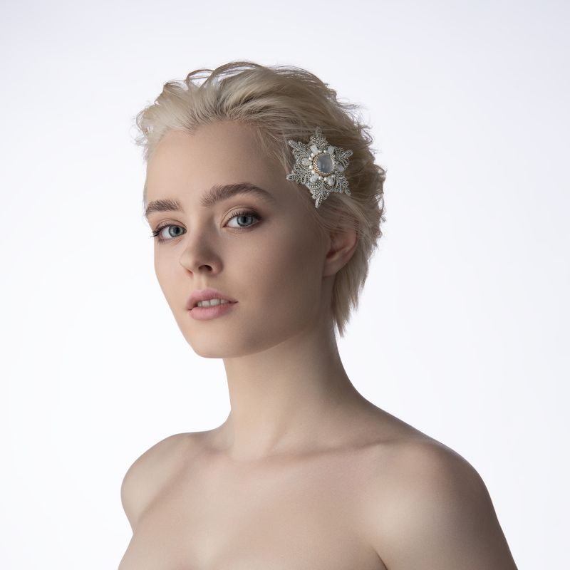 girl, snowflake, jewellery, portrait, glamour Snowflake фото превью