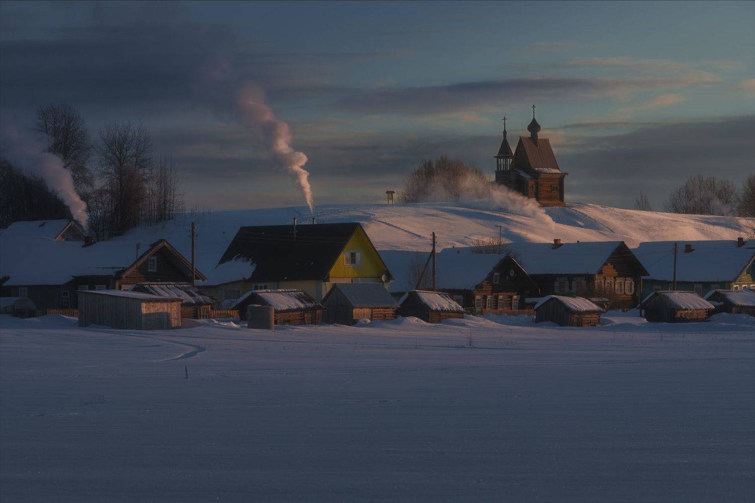 утро, кенозерье, вершинино, никольская часовня, архангельская область, Дмитрий Шишкин