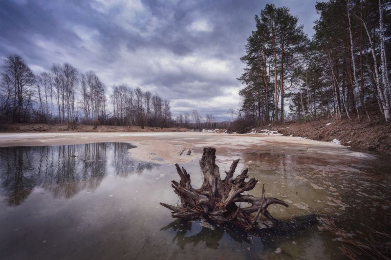 озеро, горы, лес, природа, закат, рассвет, красота, приключения, путешествие Весна пришла фото превью