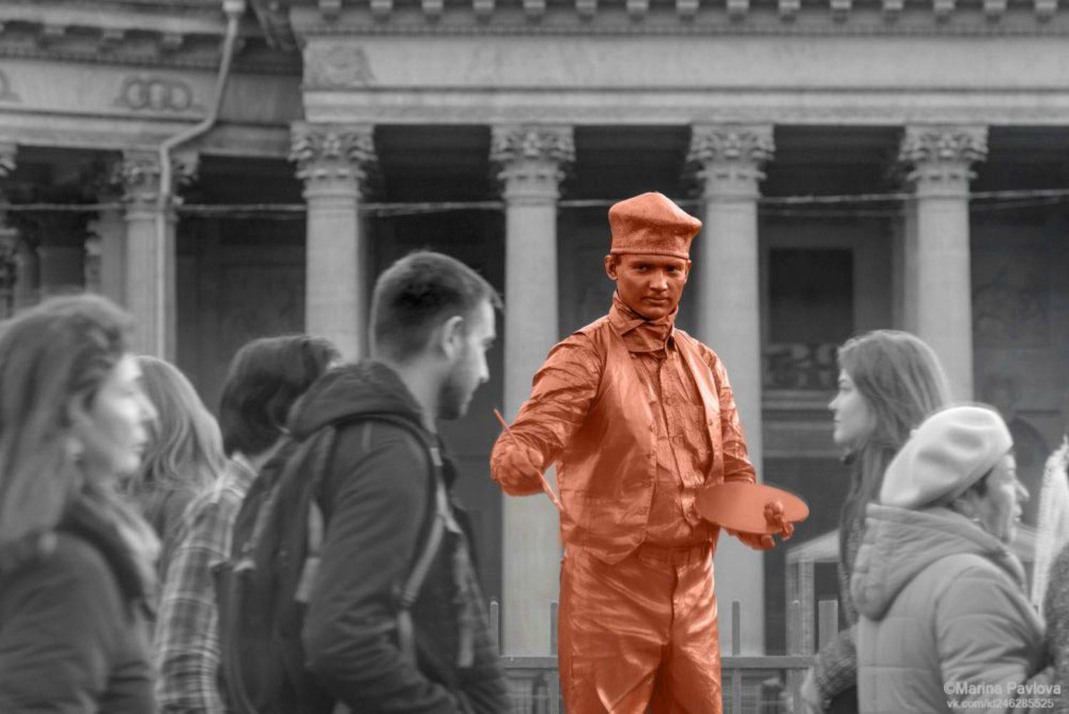 город, санкт-петербург, стрит фото, уличная фотография, репортаж, люди, мим, живая статуя, невский проспект, nikon, Павлова Марина