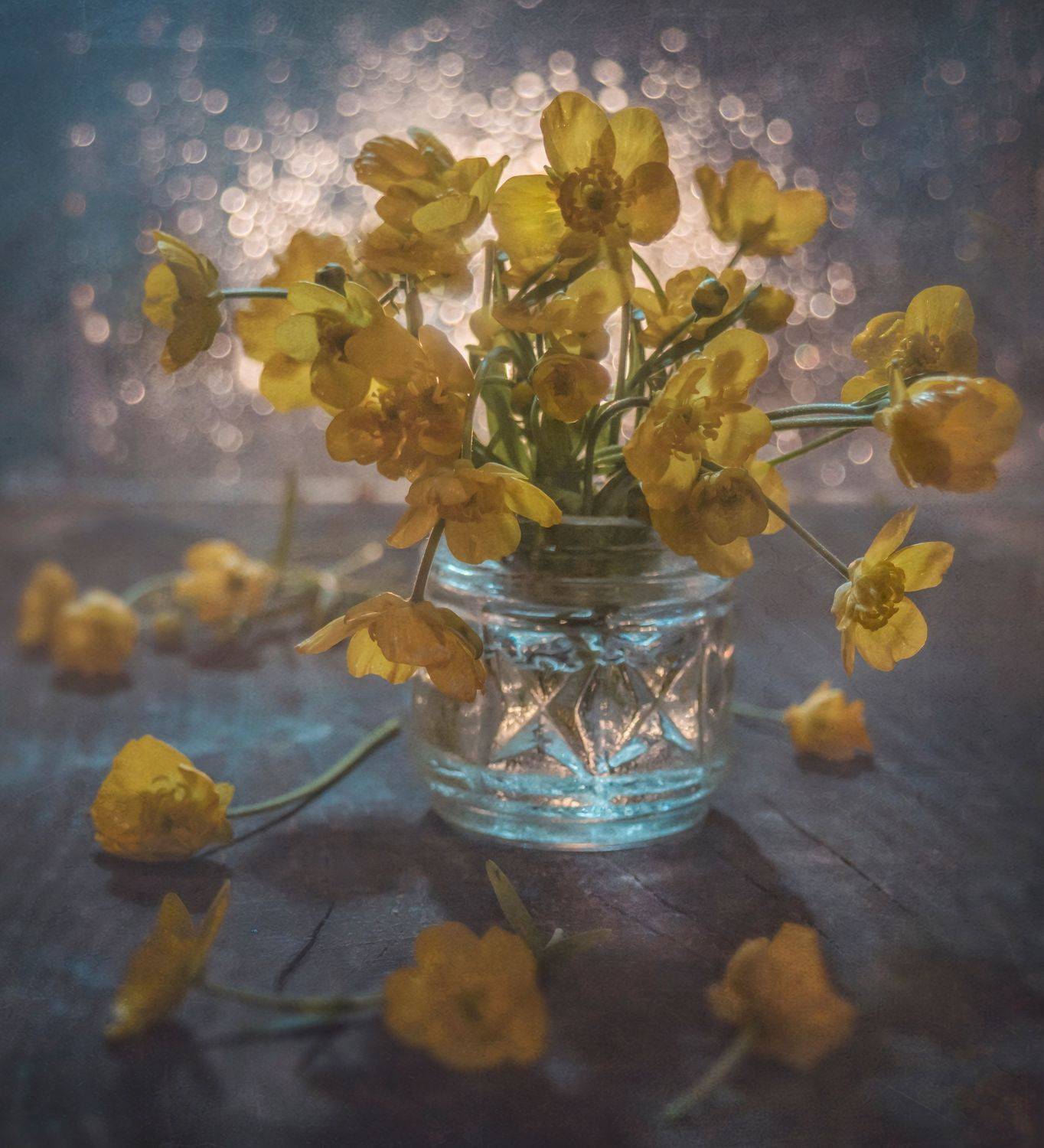 цветы,жёлтый,бокэ,баночка,букетик, Володин Владимир Владимирович