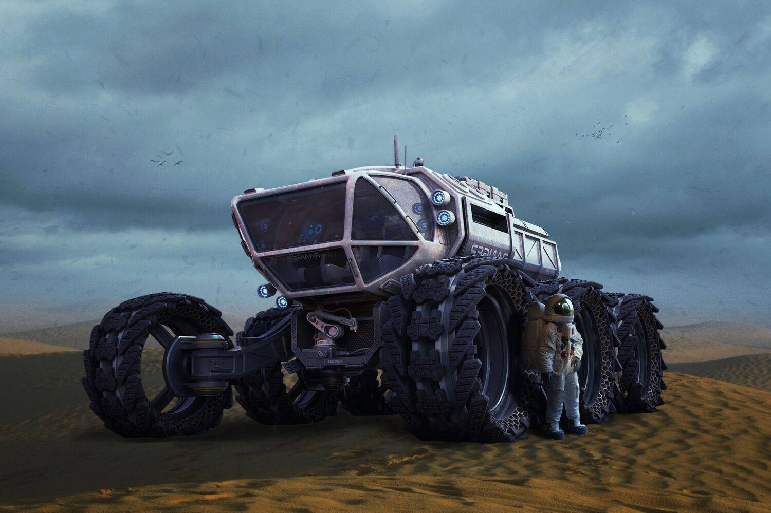 пустыня, астронавт, Sergii Vidov