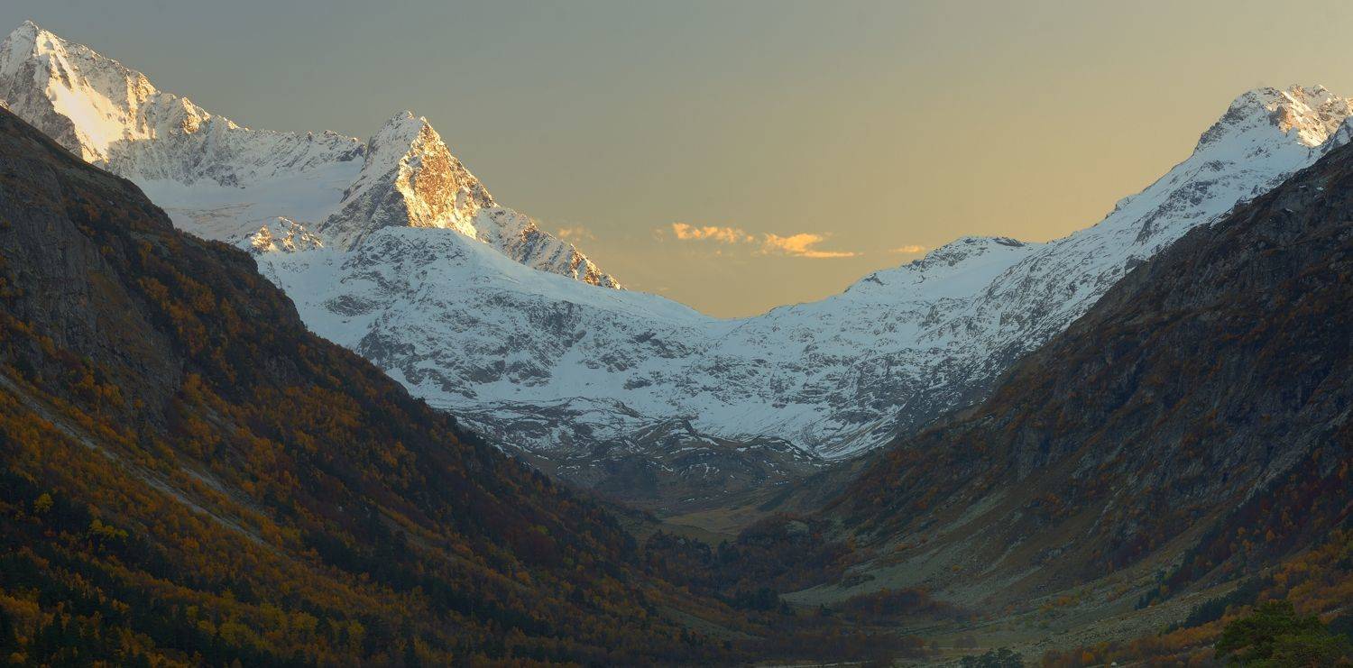 горы осень вечер перевал, Александр Жарников