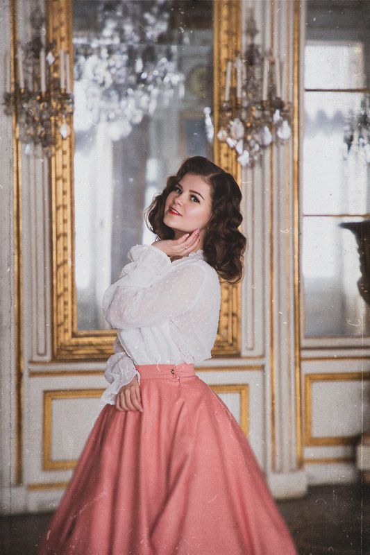 Девушка, портрет, постановочная фотография, винтаж, усадьба, ретро, шум, пленка Наталья. Винтаж фото превью