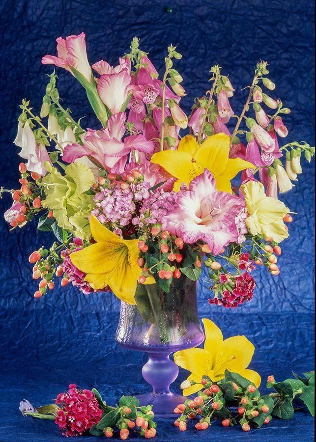 гладиолусы, наперстянка, букет, натюрморт, Бекетова Ольга