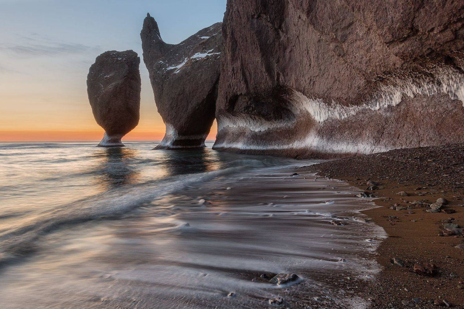 рассвет, японское море, скала, Константин Маланин