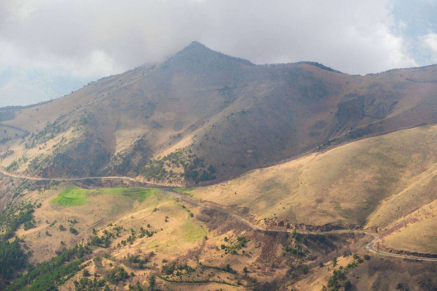 alagir, landscape, mountains, alanya, nature, caucasus plateau, gorge, osetia, spring,, Бугримов Егор