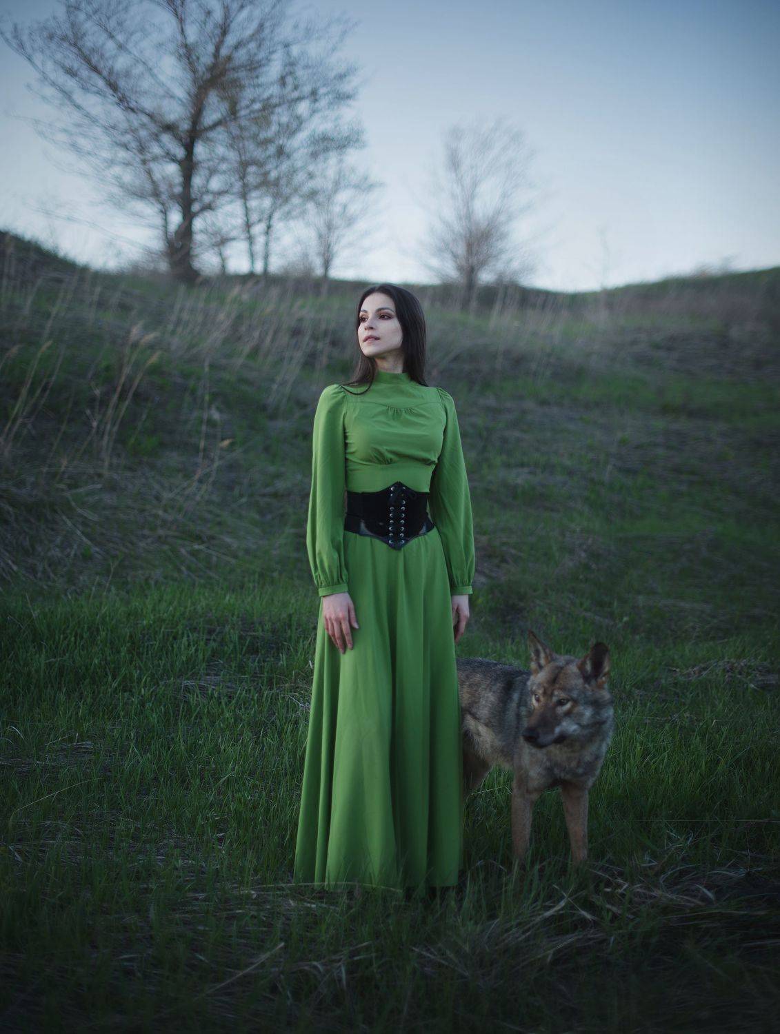 девушка, волк, природа, весна, атмосфера, романтика, мистика, Екатерина Лобанова