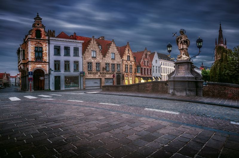 brugge, bruges, brügge, брюгге Брюгге, утро фото превью