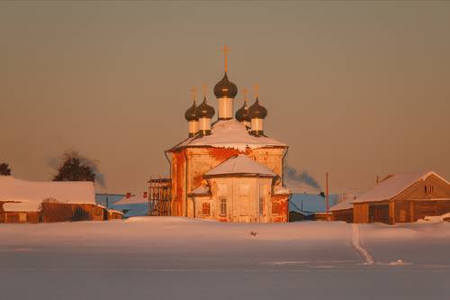 Утро в Кенозерье (деревня Погост)