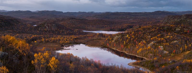 Autumn, Hill, Kola Peninsula, Кольский, Осень Осенние просторы Заполярья фото превью