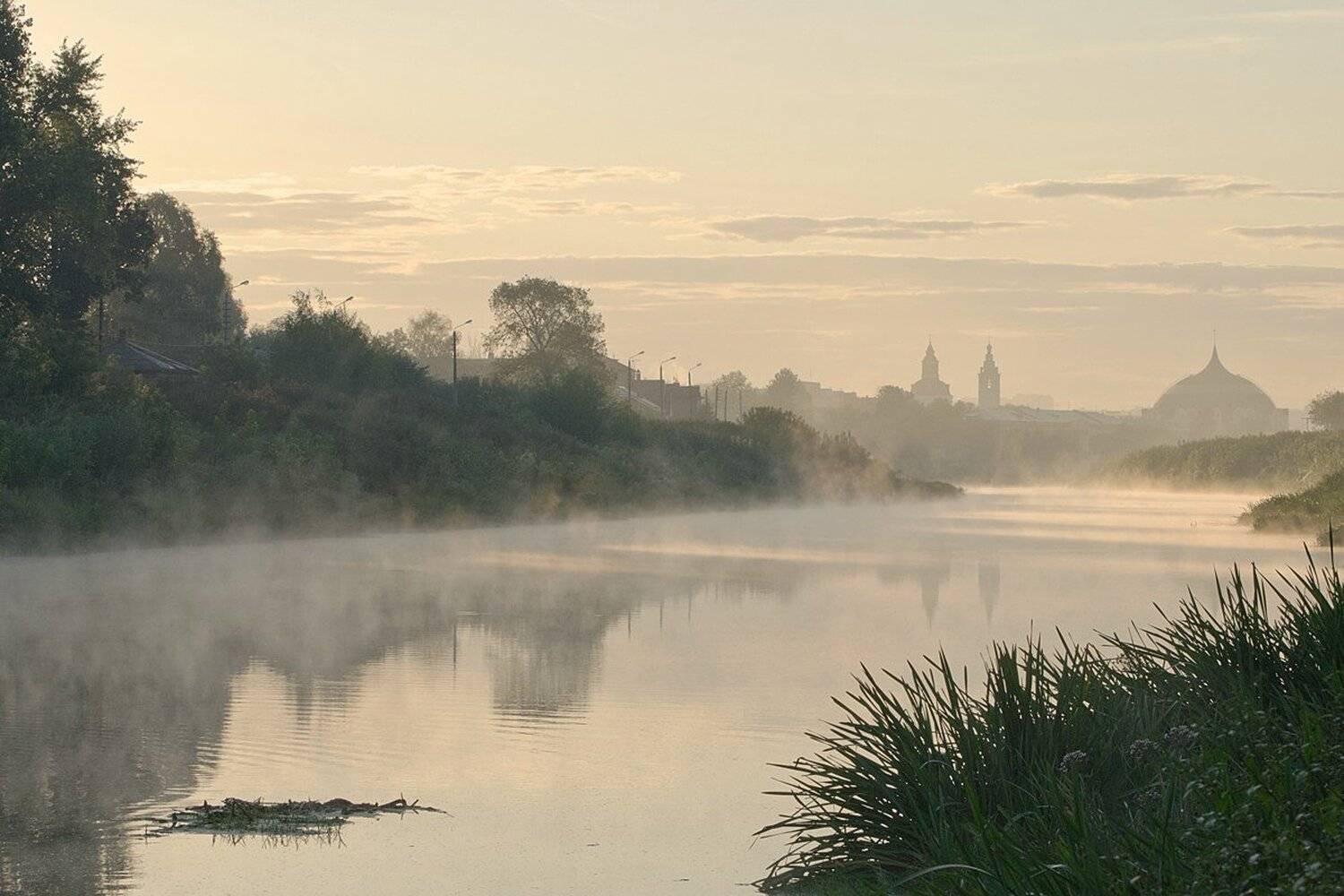 тула, пейзаж, река, упа, берега, утро, Михаил Агеев