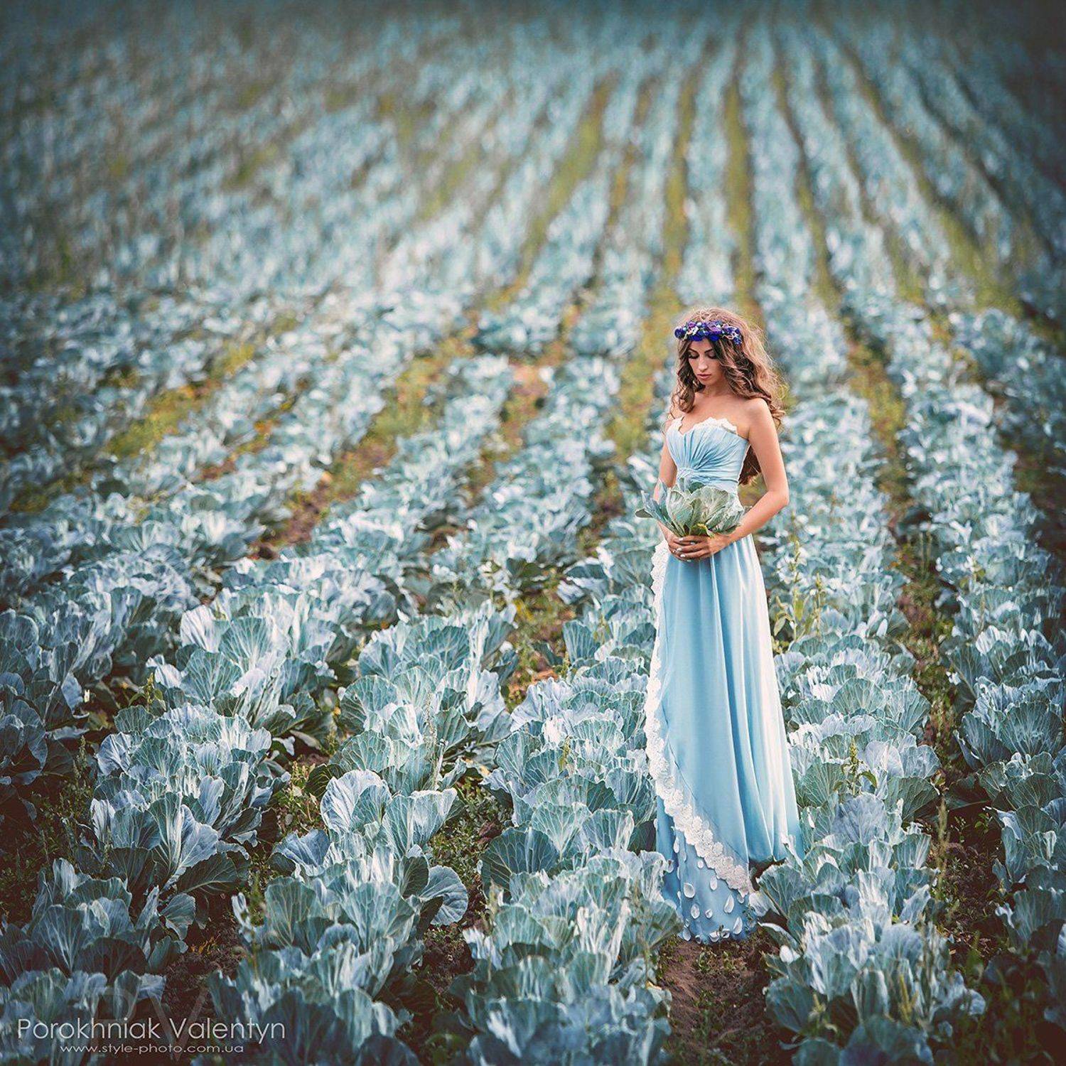 Девушка ., Капуста., Квадрат., Платье., PV