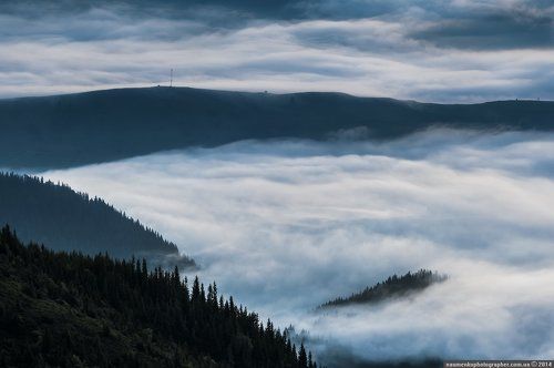 Туманное море.