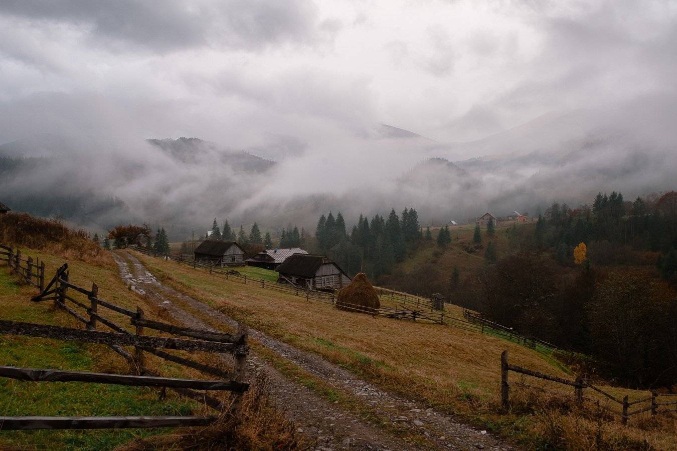 Вечер, Горы, Дземброня, Карпаты, Олег Логунов, Рваные облака, Олег Логунов
