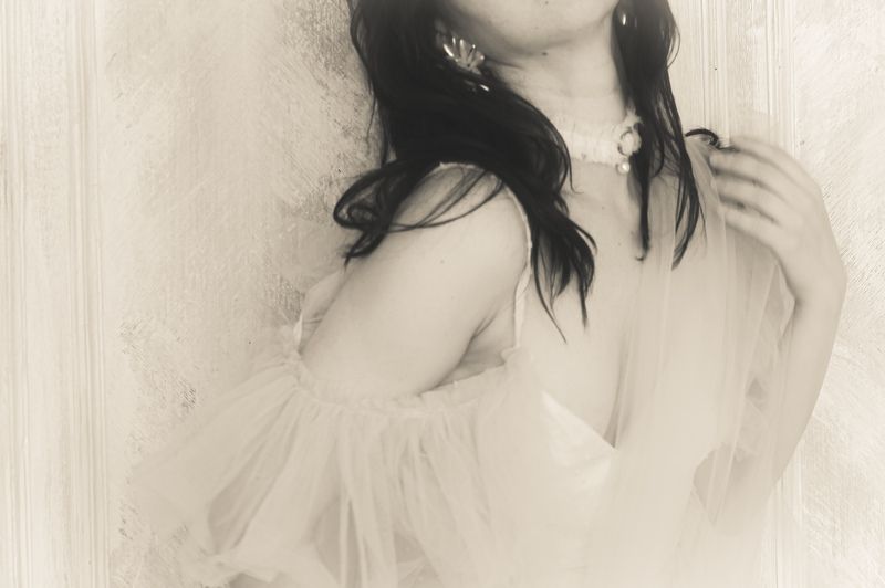 Портрет, будуар, монохром, постановочная фотография, женский портрет Автопортрет фото превью