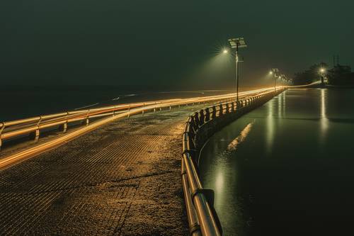 The night view of Ungdo Bridge