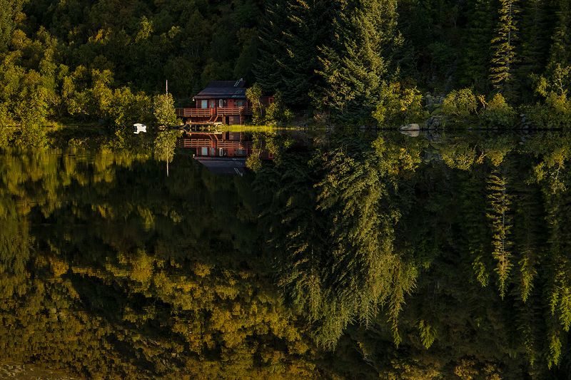 норвегия,лофотены,отражения Зазеркалье фото превью