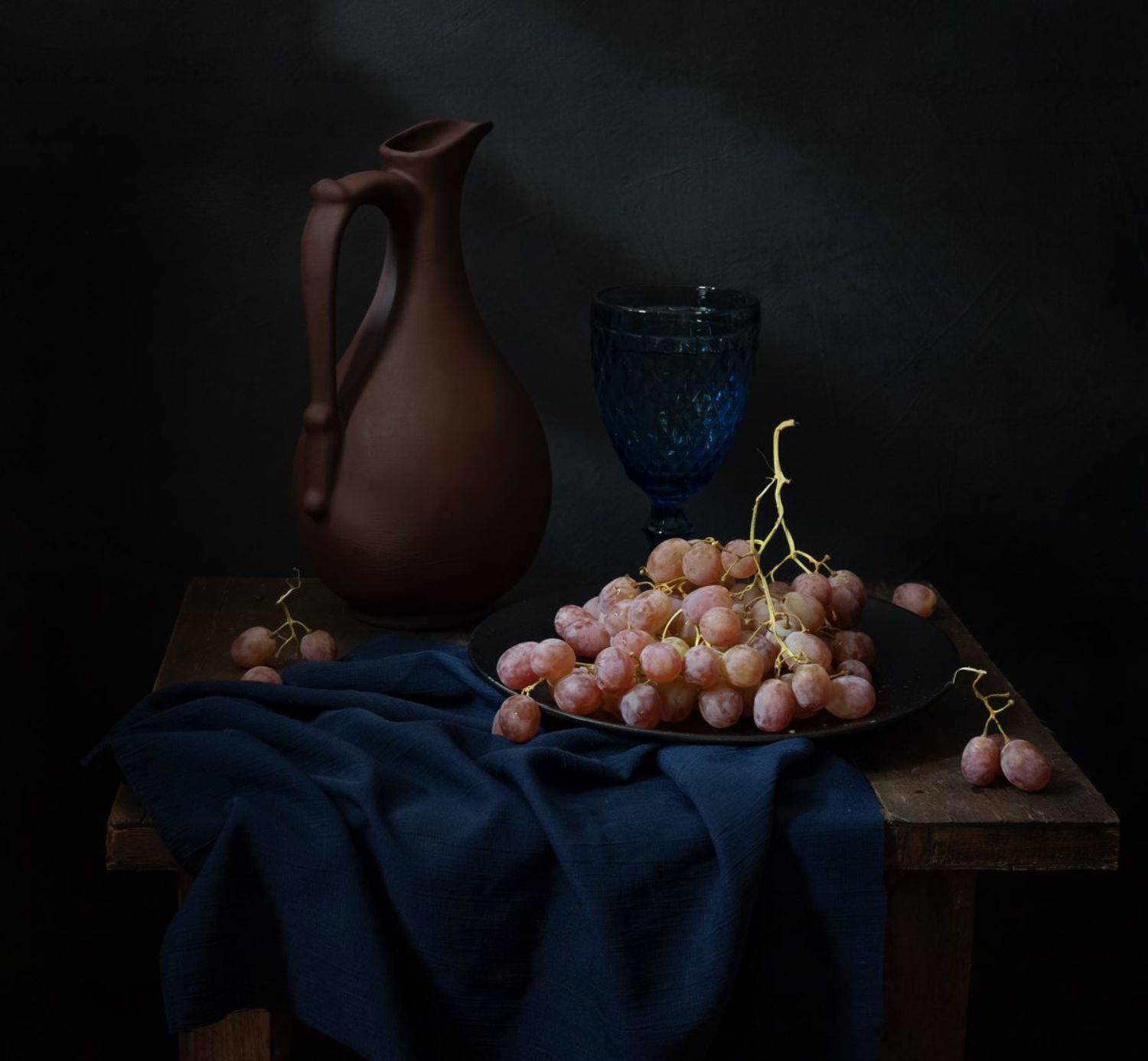 натюрморт, виноград, Оля