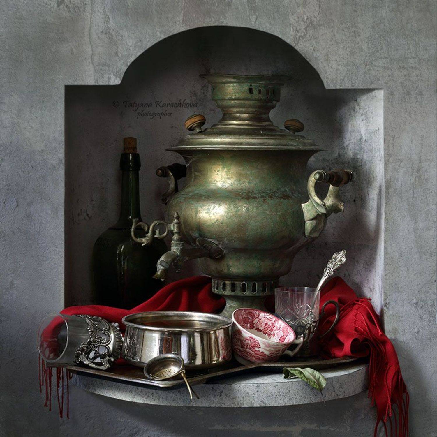 натюрморт, самовар, чашка, Tatyana Karachkova