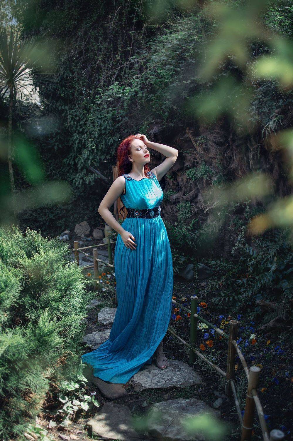 рыжая девушка бирюза парк фантазия , Ирина Мухина