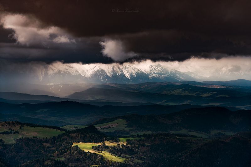 beskids, carpathians, forest, landscape, mountains, mountainscape, nature, nikon, nopeople, outdoors, poland, clouds, trees, tatras, storm, tatramountains, tullusion In Between Storms фото превью