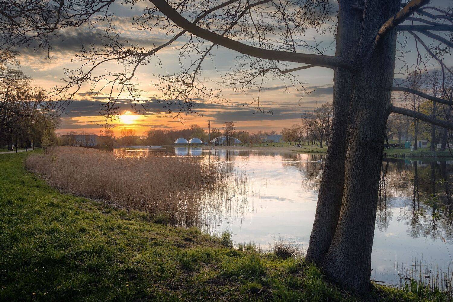 польша пейзаж пруд вечер закат, Igor Logvin