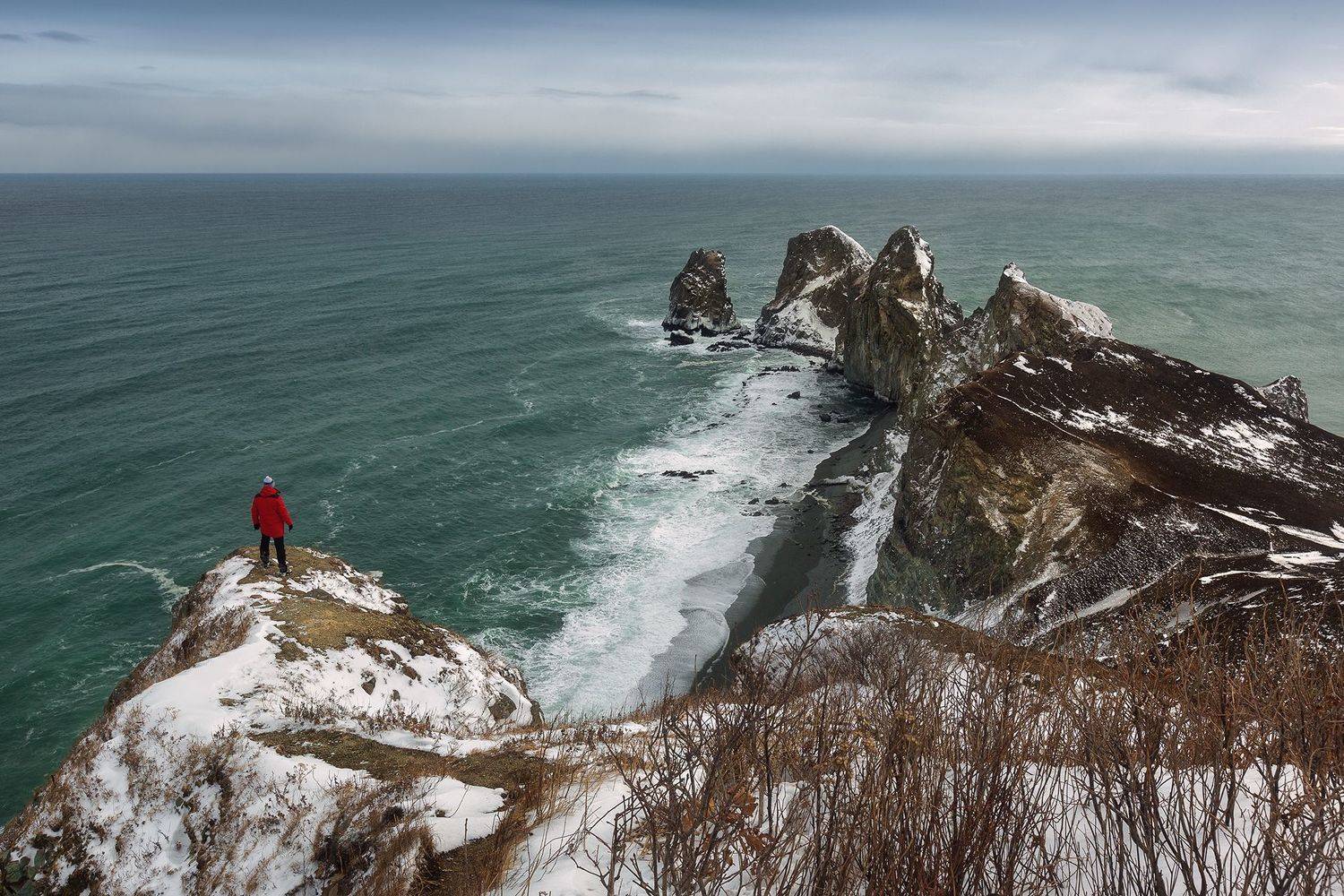 море, японское море, скалы, зима, Константин Маланин