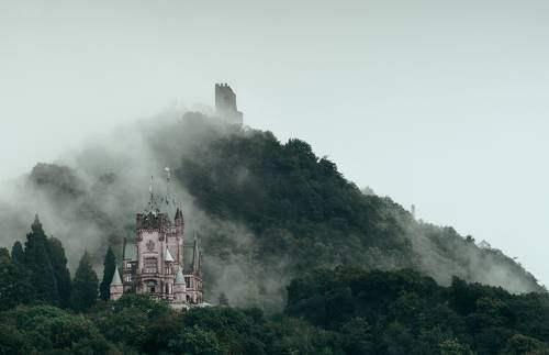 A castle in the fog