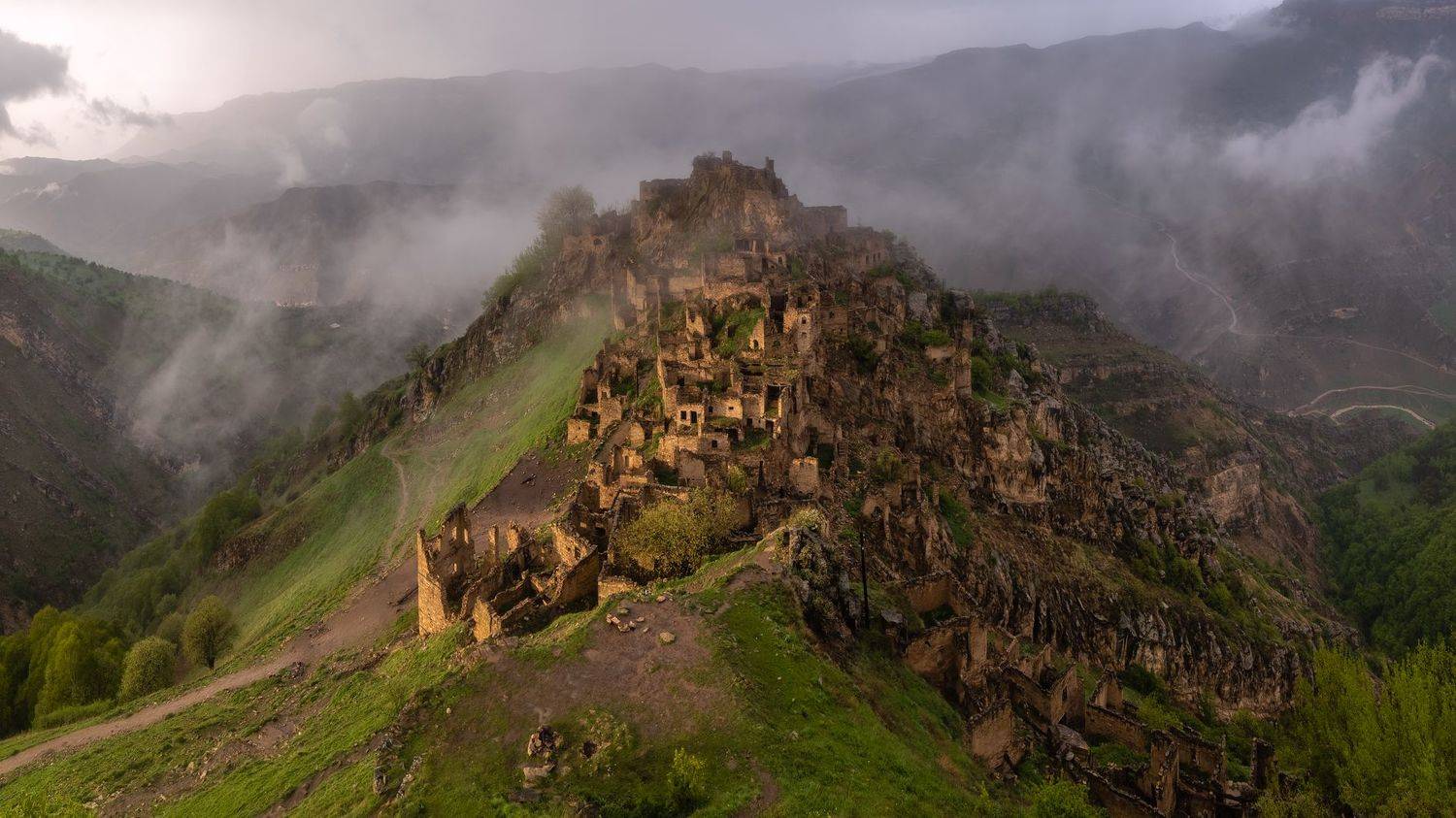 дагестан, кавказ, россия, гамсутль, природа, пейзаж, закат, туман, горы, dagestan, caucasus, russia, gamsutl, nature, landscape, sunset, fog, mountains, Алексей Королёв