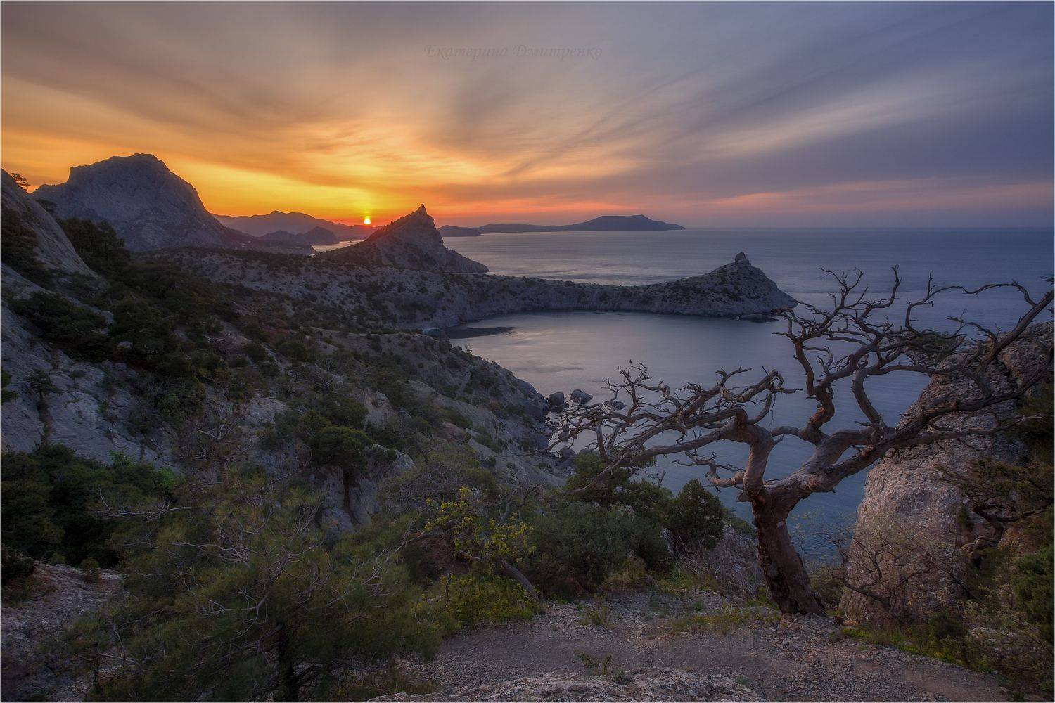 новый свет, море, горы, крым, пейзаж, рассвет, утро, весна, судак, crimea, landscape, sunrise, sea, mountains, Дмитренко Екатерина