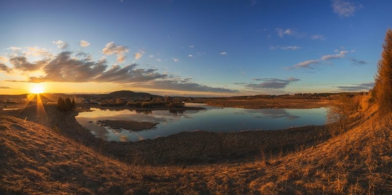 Закат на озере Каравашек фото превью