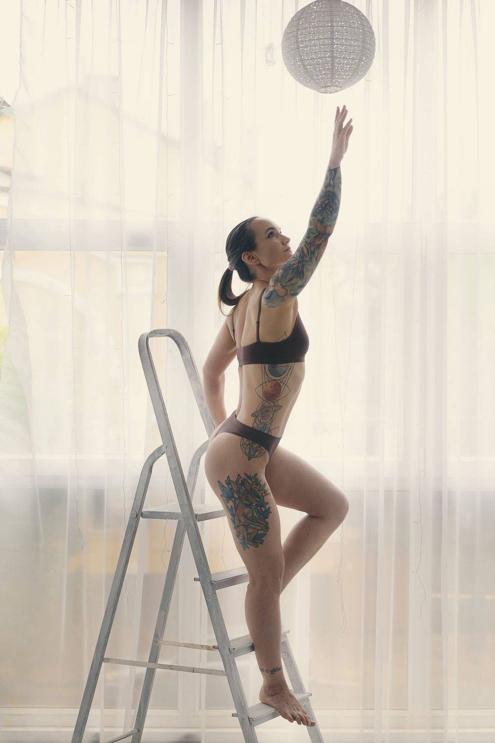 sport, athletic, model, beauty, body, girl, woman, tattoo, tatoo, light, studio, portrait, Максим Михайлов