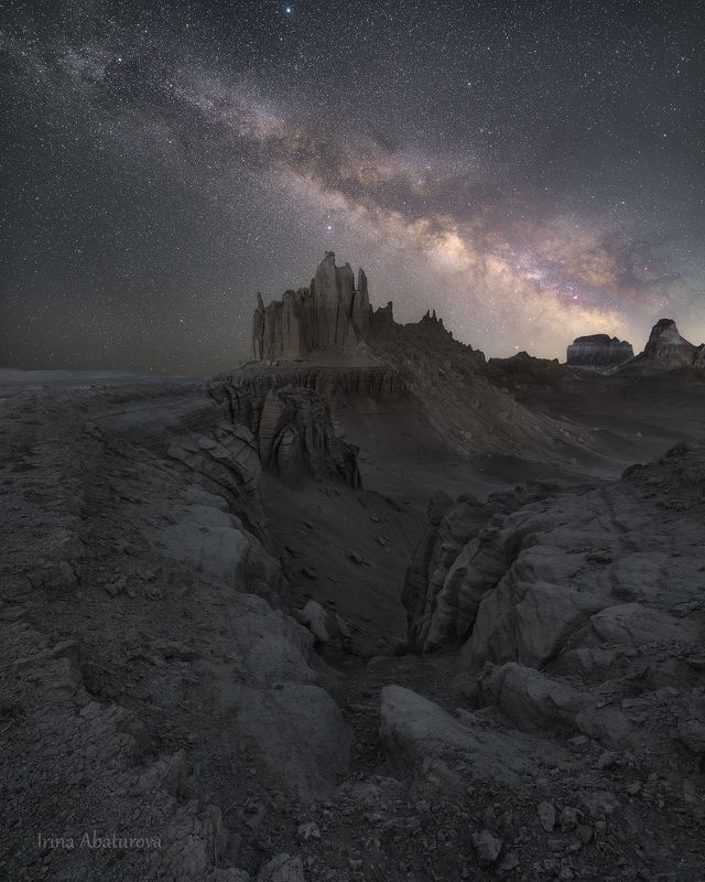 казахстан, мангистау, айракты, долина замков, млечный путь, ночь, звезды Stars of Mangystau / Звезды Мангистау фото превью