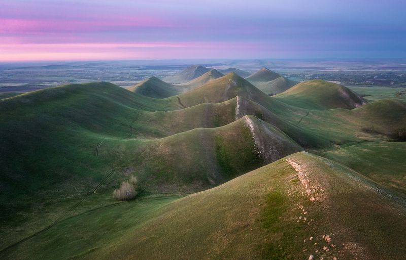 mountain, russia, morning, green Долгие горы фото превью