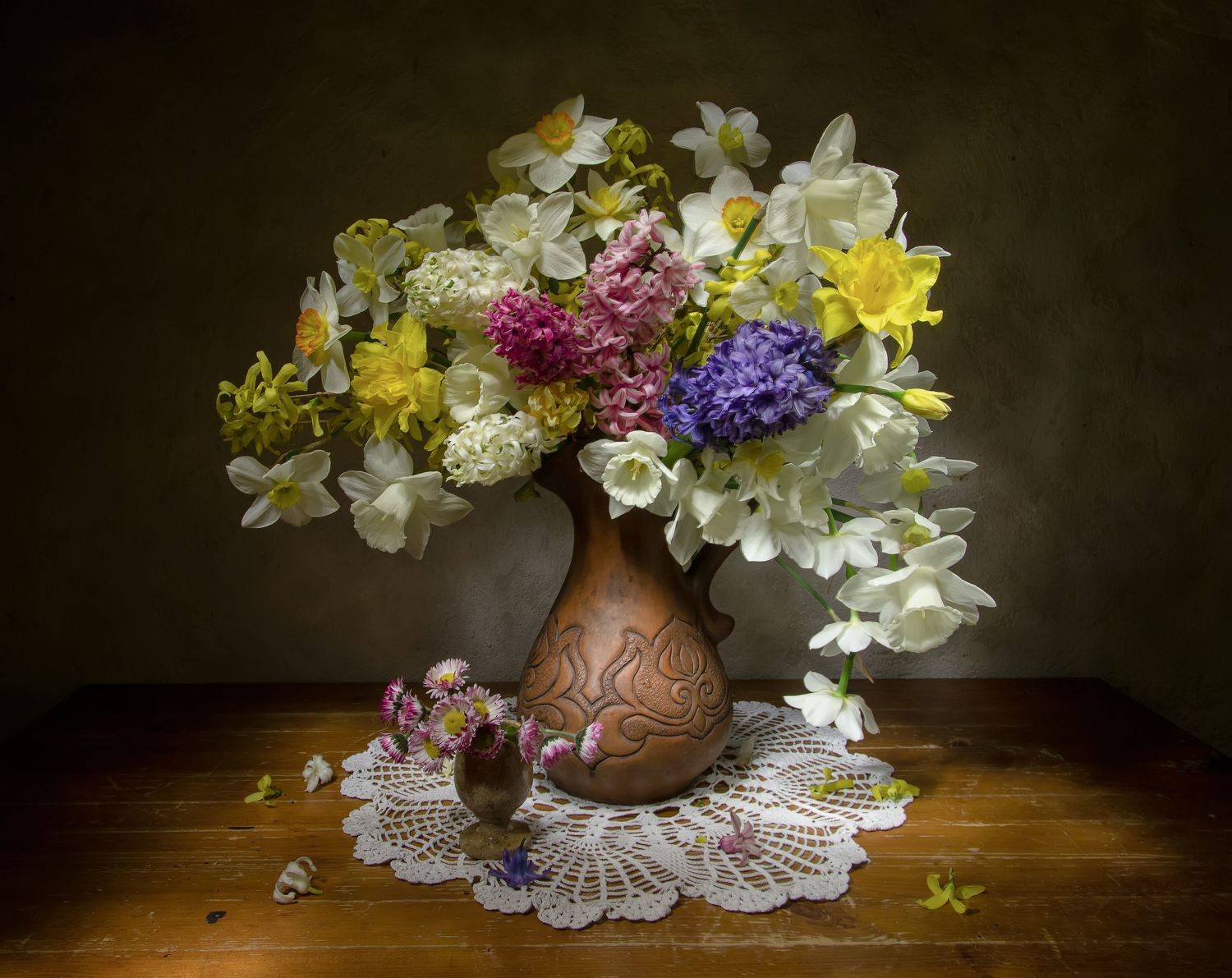 натюрморт, нарциссы, гиацинты, Феденкова Татьяна