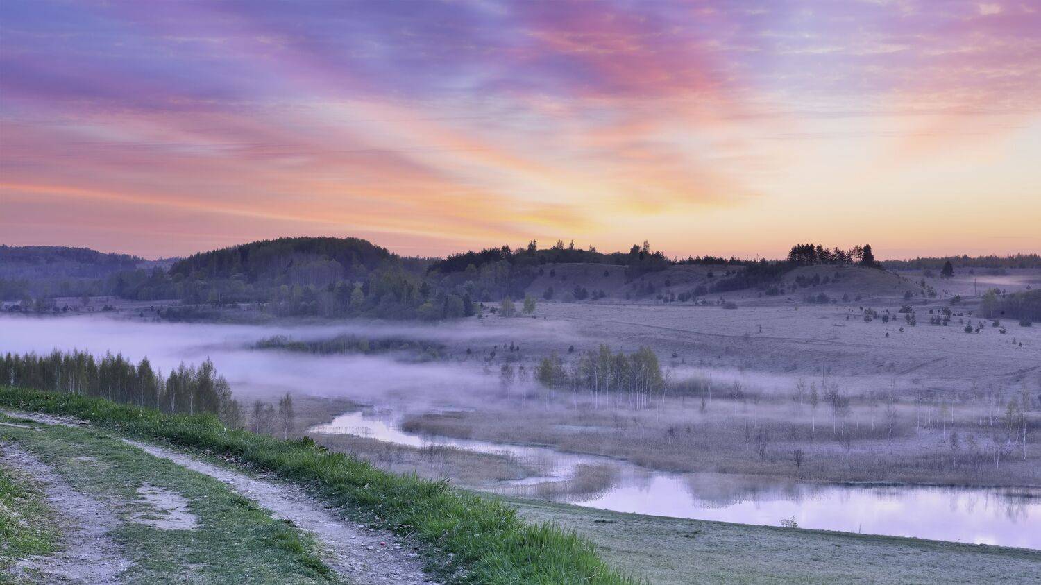 псковская область, печорский район, изборск, изборско-мальская долина, рассвет, утро, Байдуков Александр